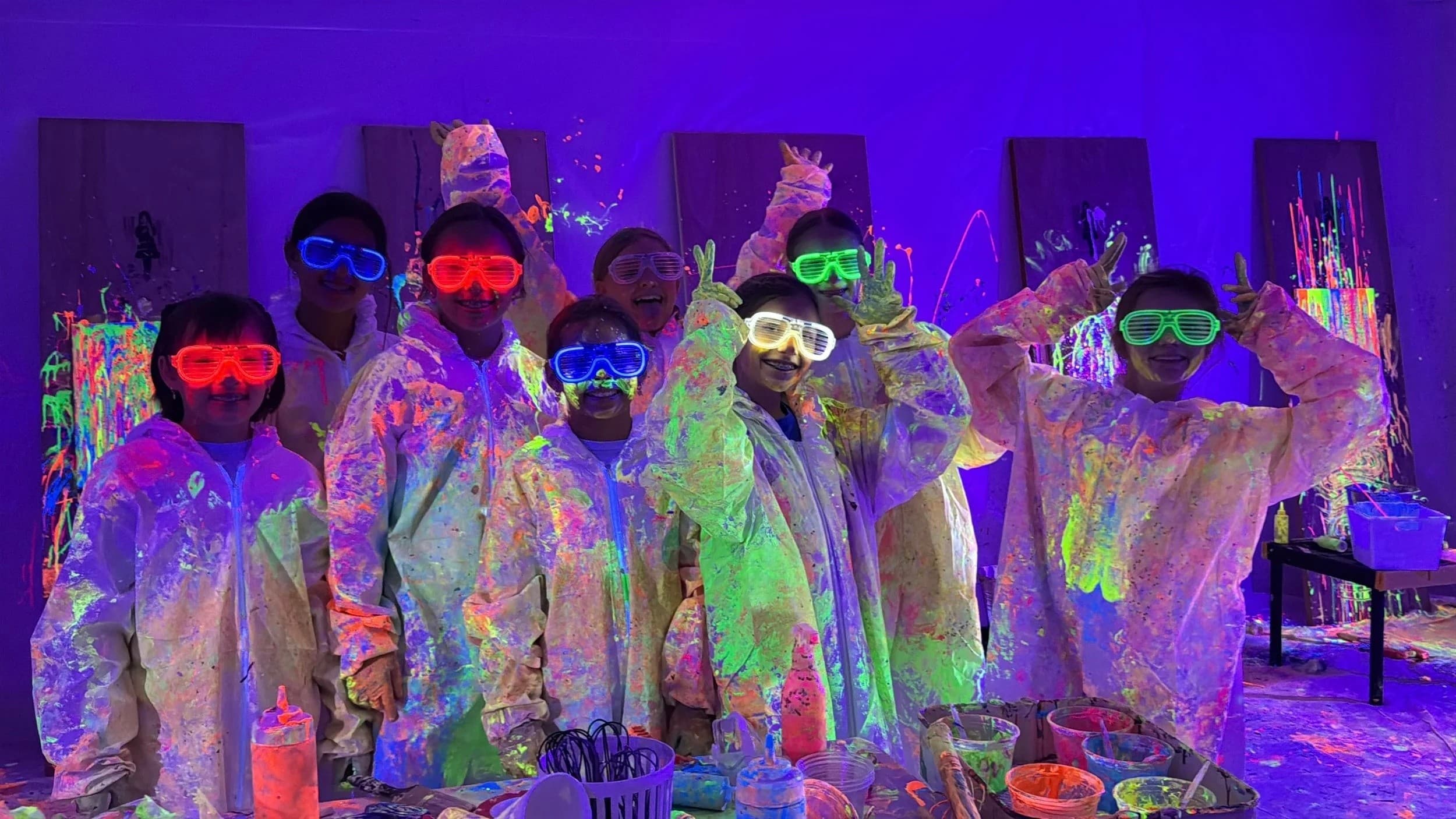 Glow in the Dark Splatter Session Sneak Peek - Greenville Neon Paint Party photo 2