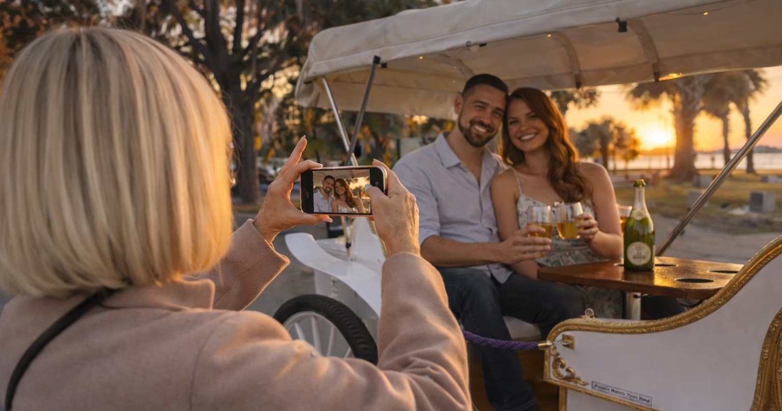 Sunset Carriage Ride on Lake Dora: Prosecco & Keepsake Photo in Mount Dora photo 2