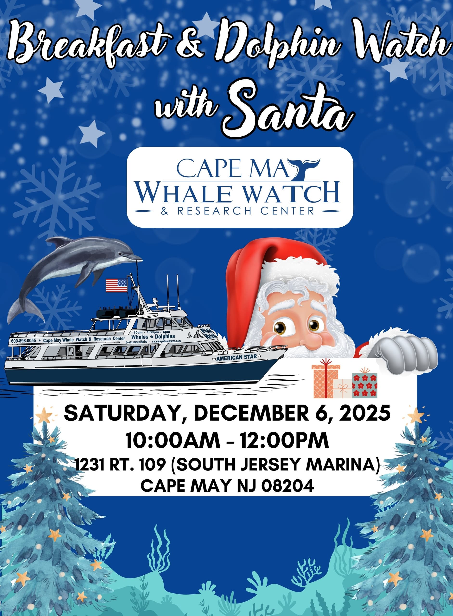 Water-Activities: Cape May Whale Watch & Research Center Holiday Cruise