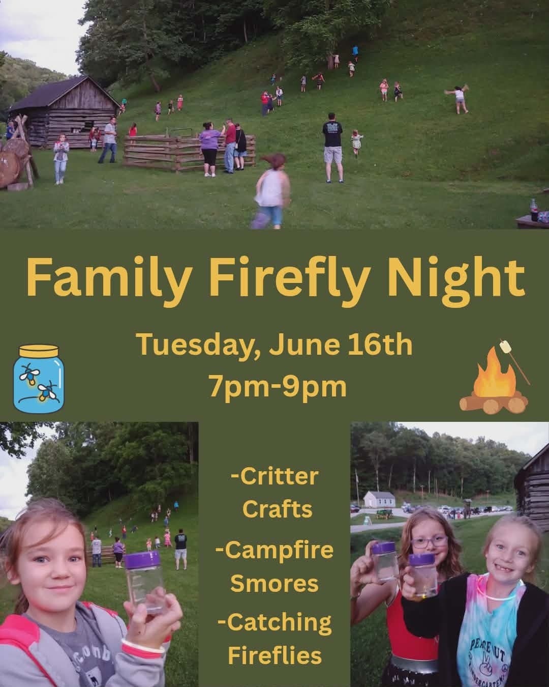 Family Firefly Night near Huntington: Campfire S'mores, Crafts & Close Firefly Viewing