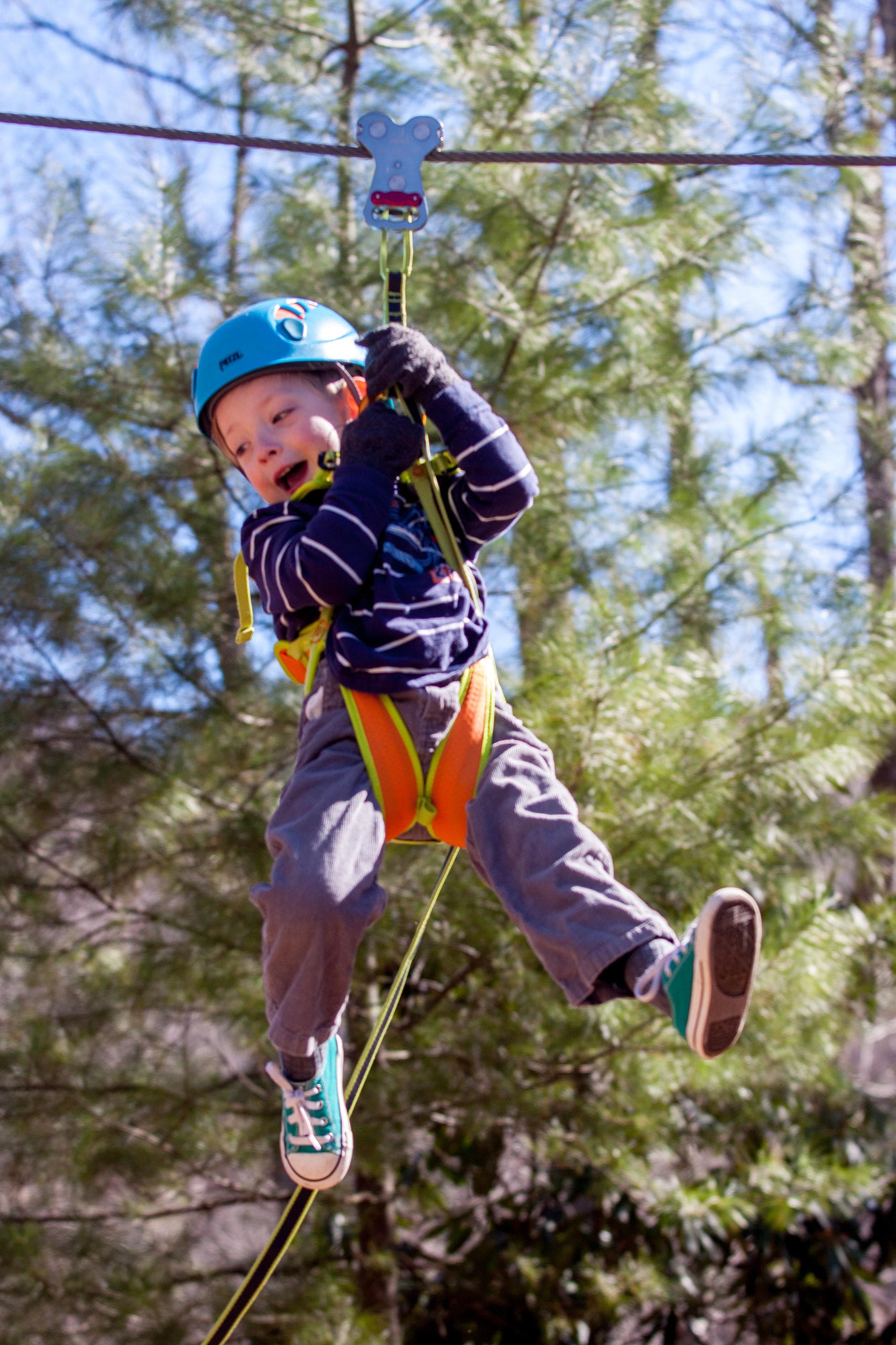 Zip Through Appalachian Forests at Whistle Pig Kid Zip in Blowing Rock, NC