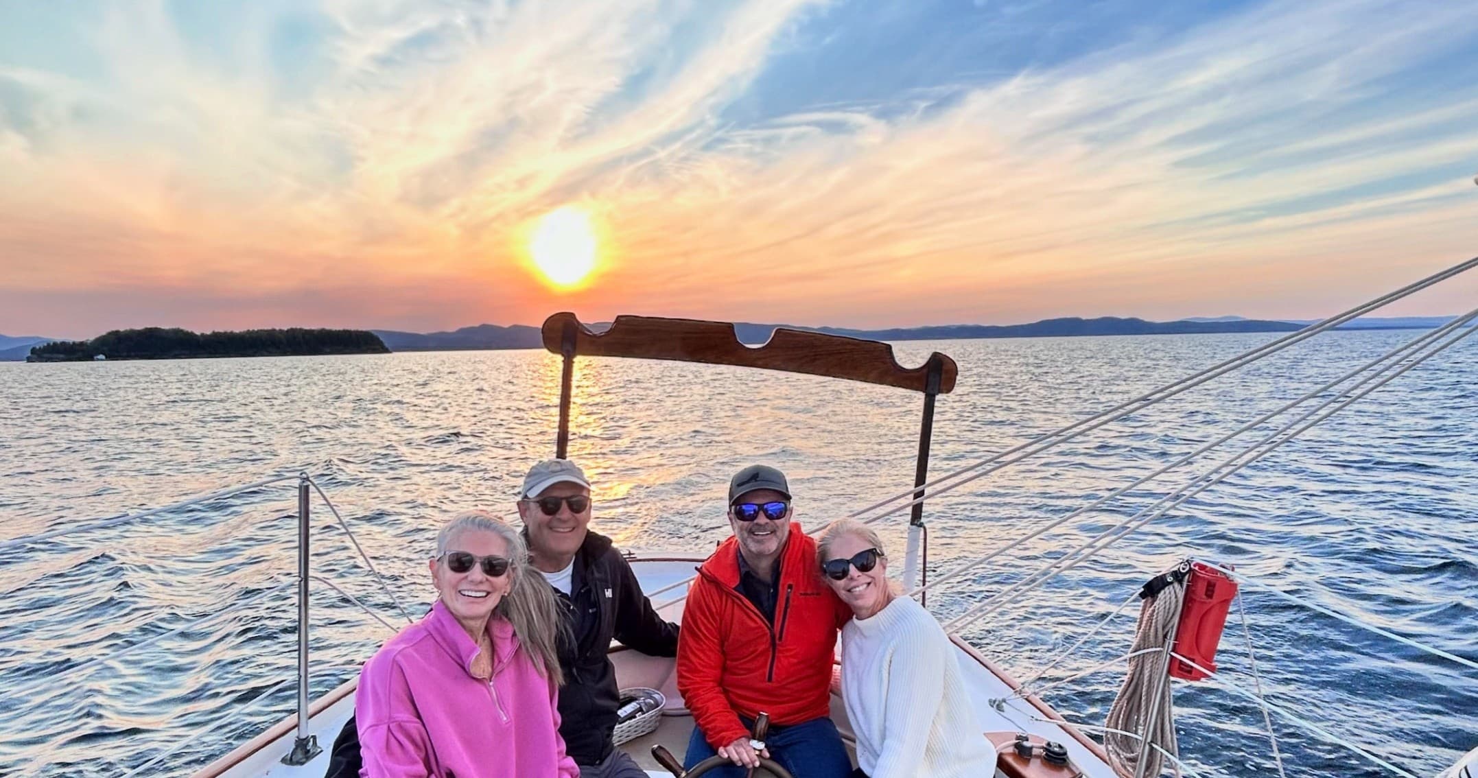 Sunset Sailing on Lake Champlain: Friendship Sloop Cruises from Burlington