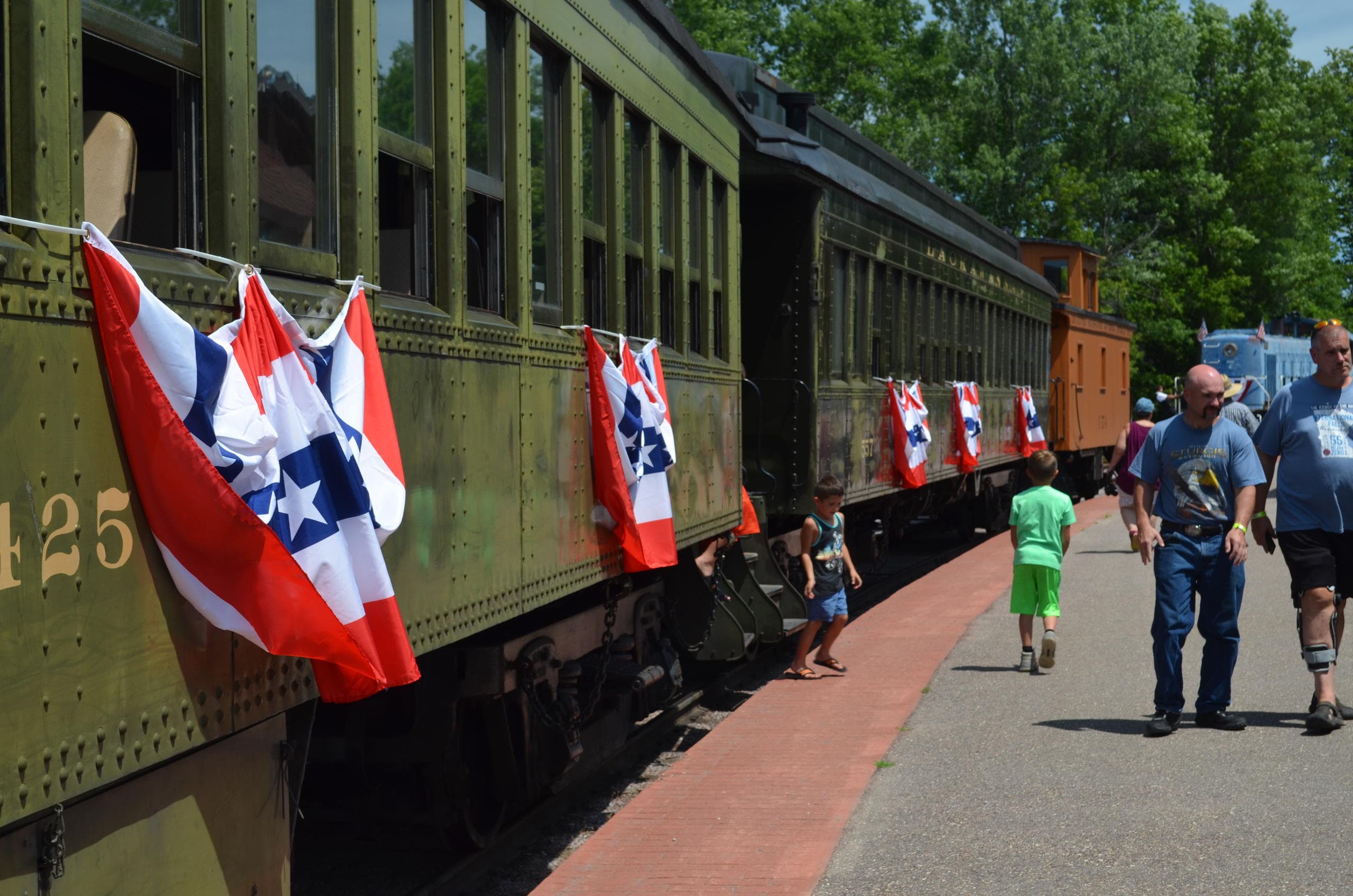 Stars & Stripes Special Train Ride in North Freedom, WI