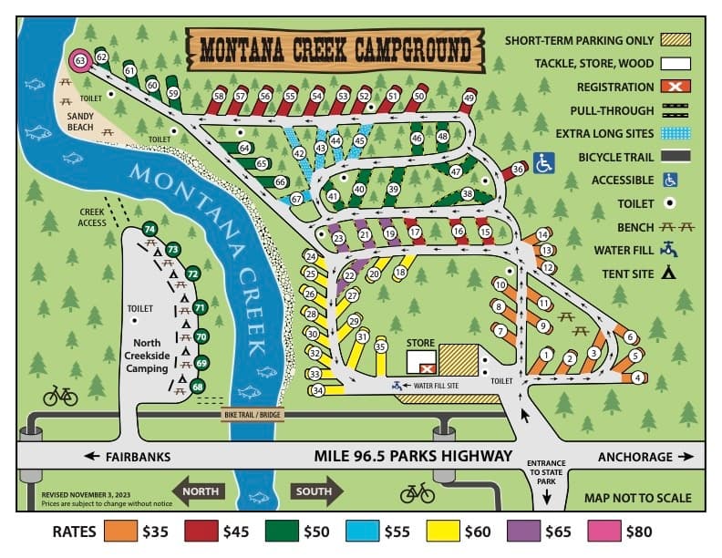 Premium Camping at Montana Creek Campground's Camp Site 21