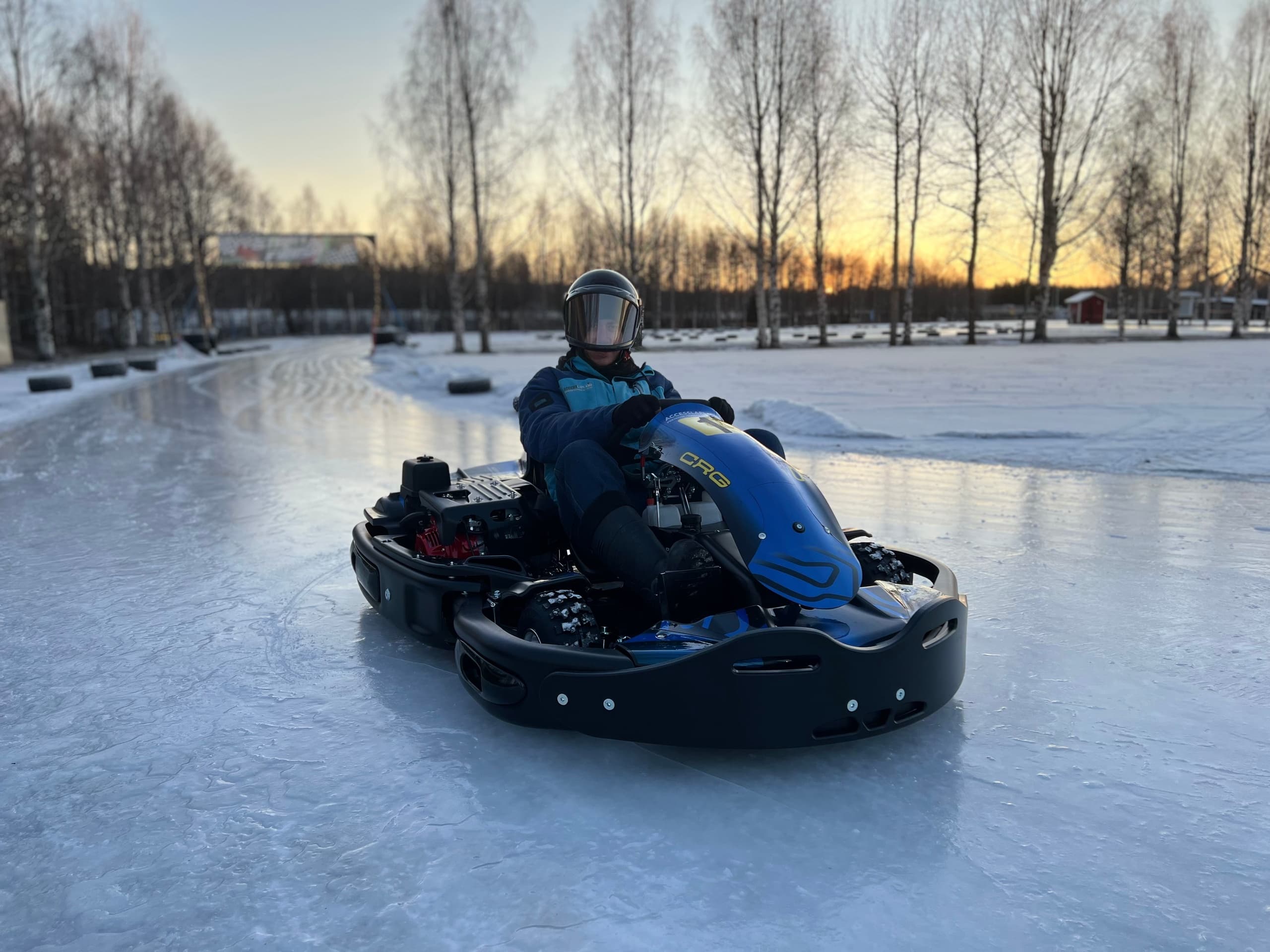 Arctic Ice Karting Adventure with Access Lapland in Rovaniemi