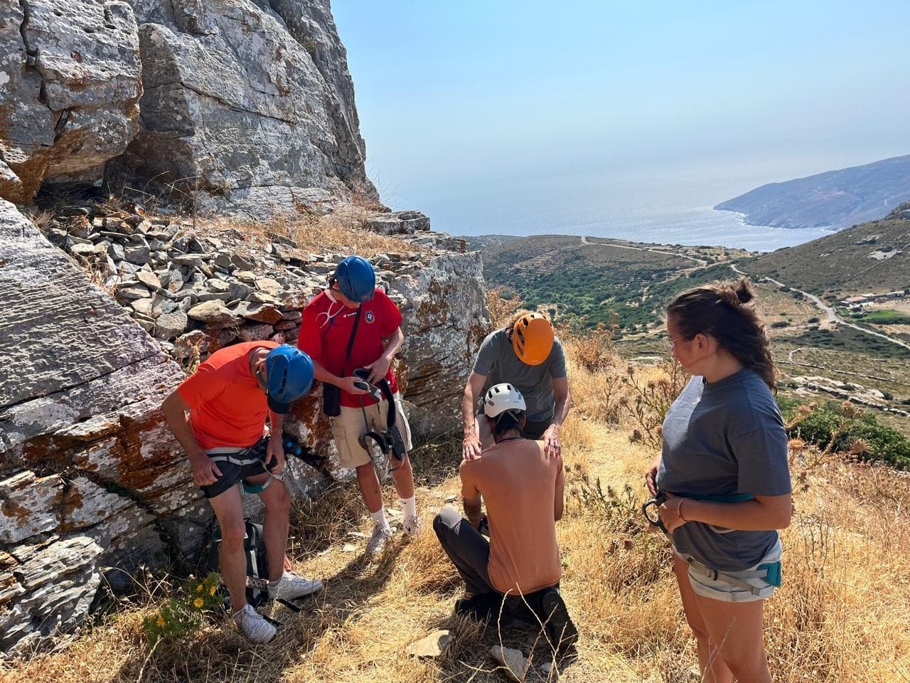 Vouni Cliffs Rock Climbing & Abseiling — 4-Hour Sea-View Adventure on Andros photo 1