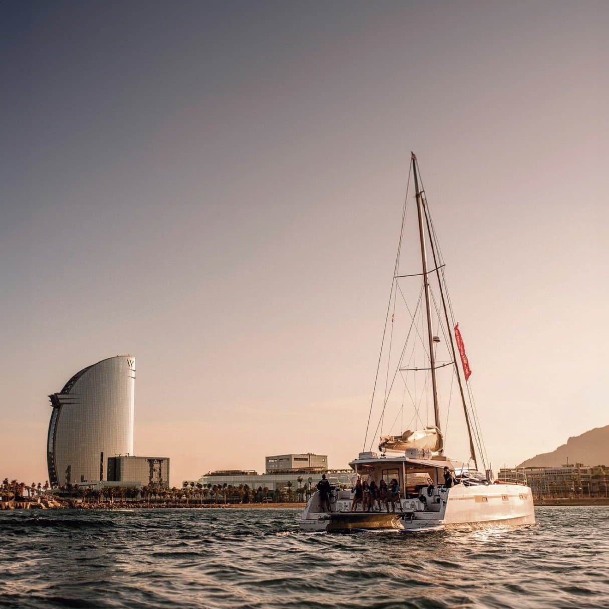 Catamaran in Barcelona, Cataluña, Spain
