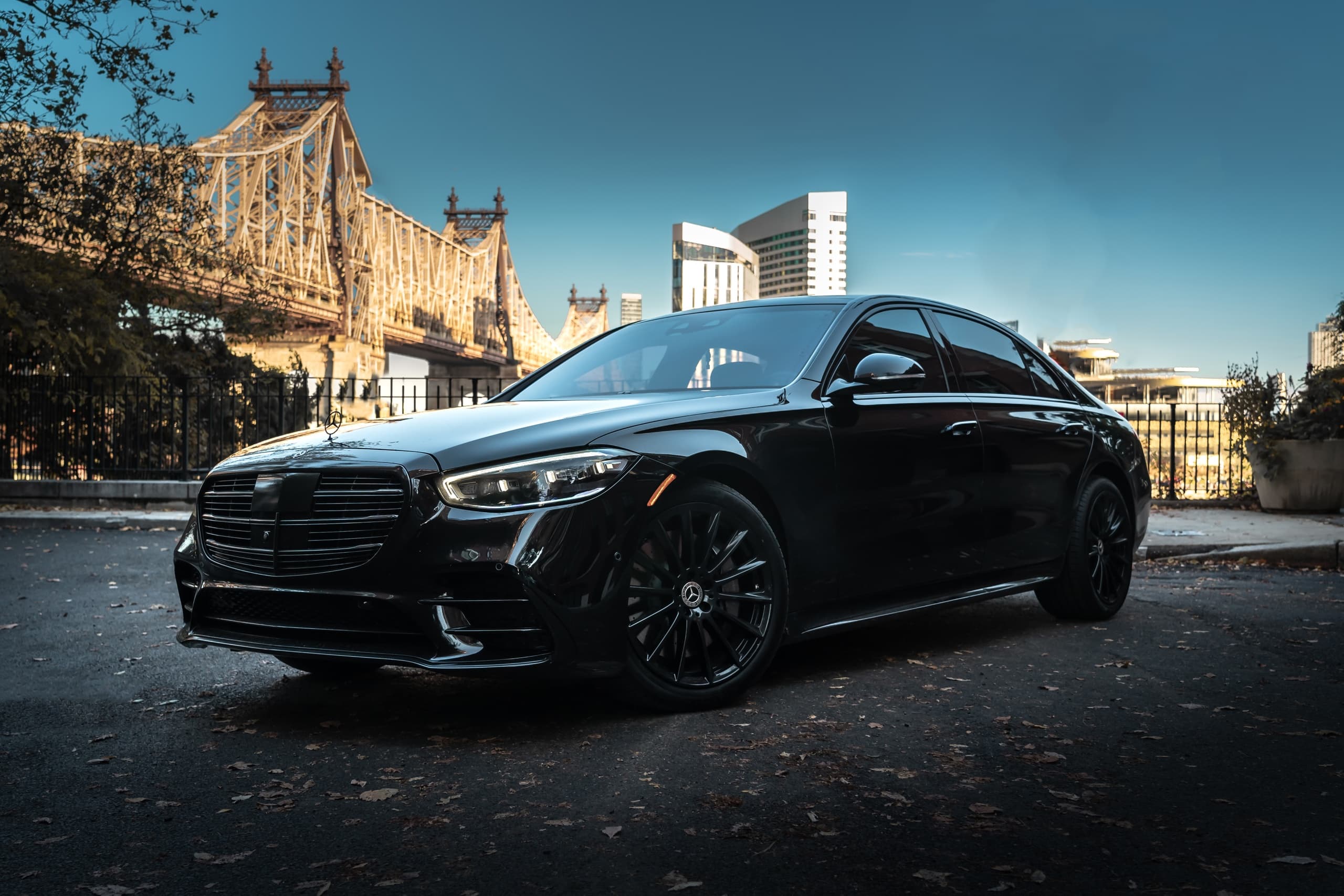 Luxury Car Rental: Mercedes Benz S580 in the City