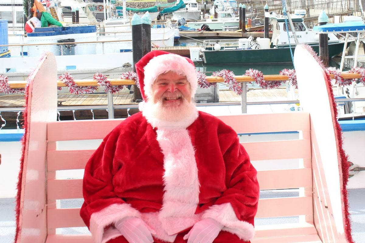 Boat Ride with Santa at Dana Point Harbor, California