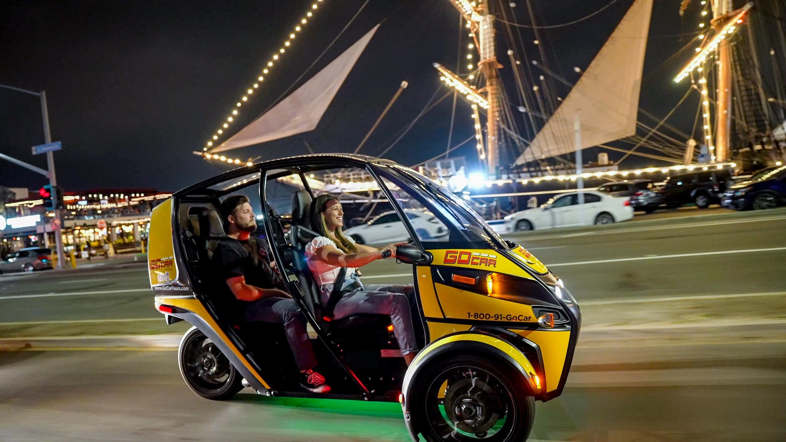 GoCar After Dark: San Diego Night Tour Adventure