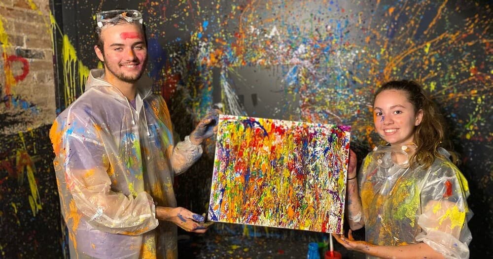 Creative Splatter Painting at Pipe & Palette in Plano