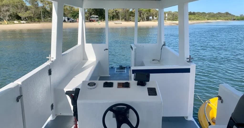Explore Sandstone Point Aboard a 10-Person BBQ Pontoon Boat Adventure