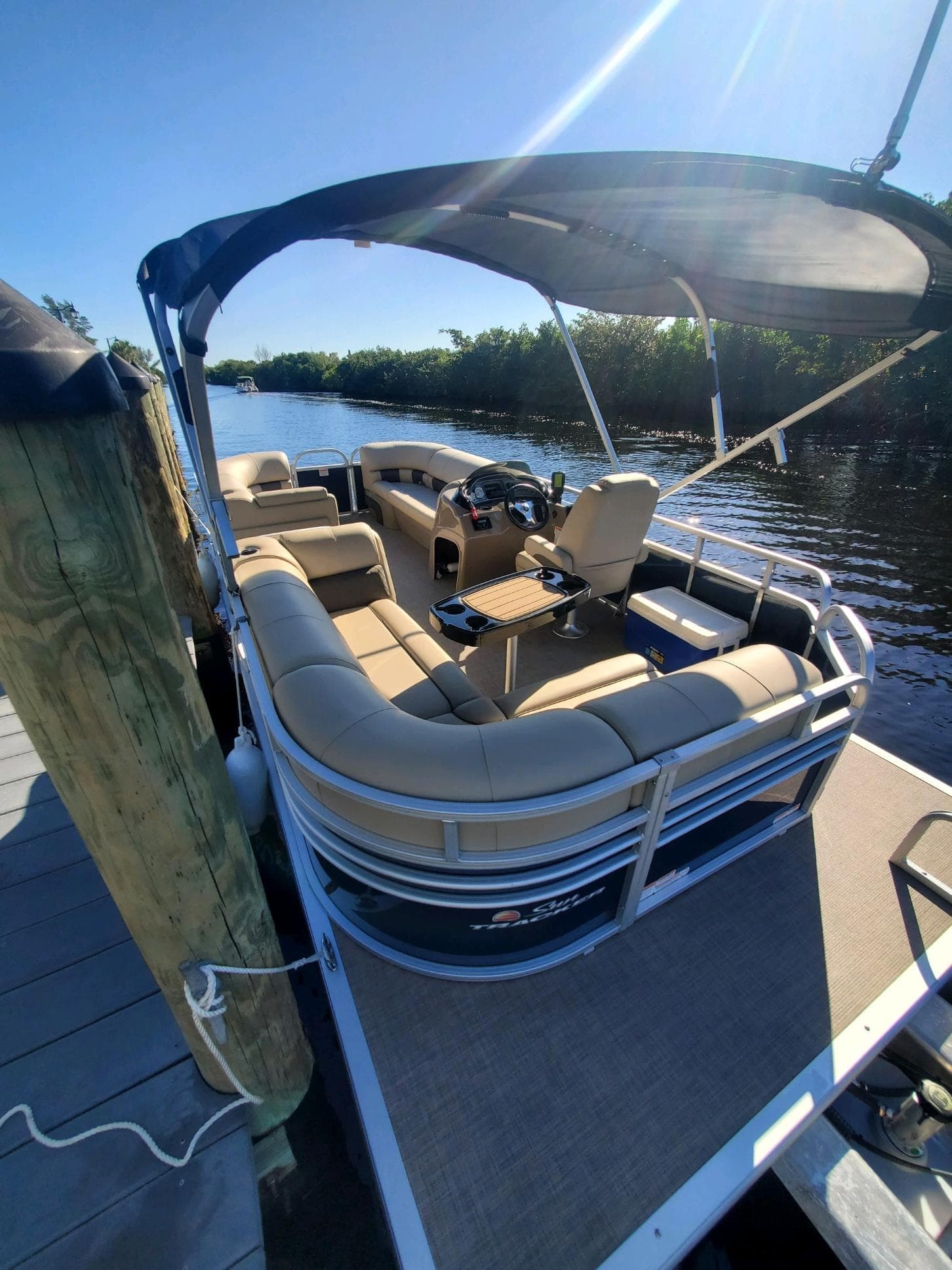 Pontoon Party Barge Rentals at Burnt Store Marina by Leisure Time Boat Rentals