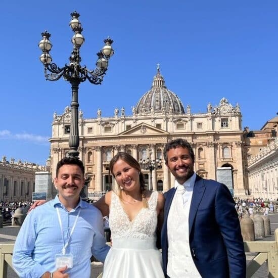 Newlywed Papal Blessing in Vatican City During Pope Leone XIV Audience photo 2