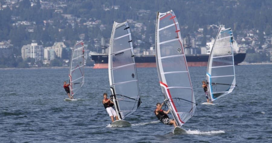 Windsurfing at Windsure Adventure Watersports in Vancouver
