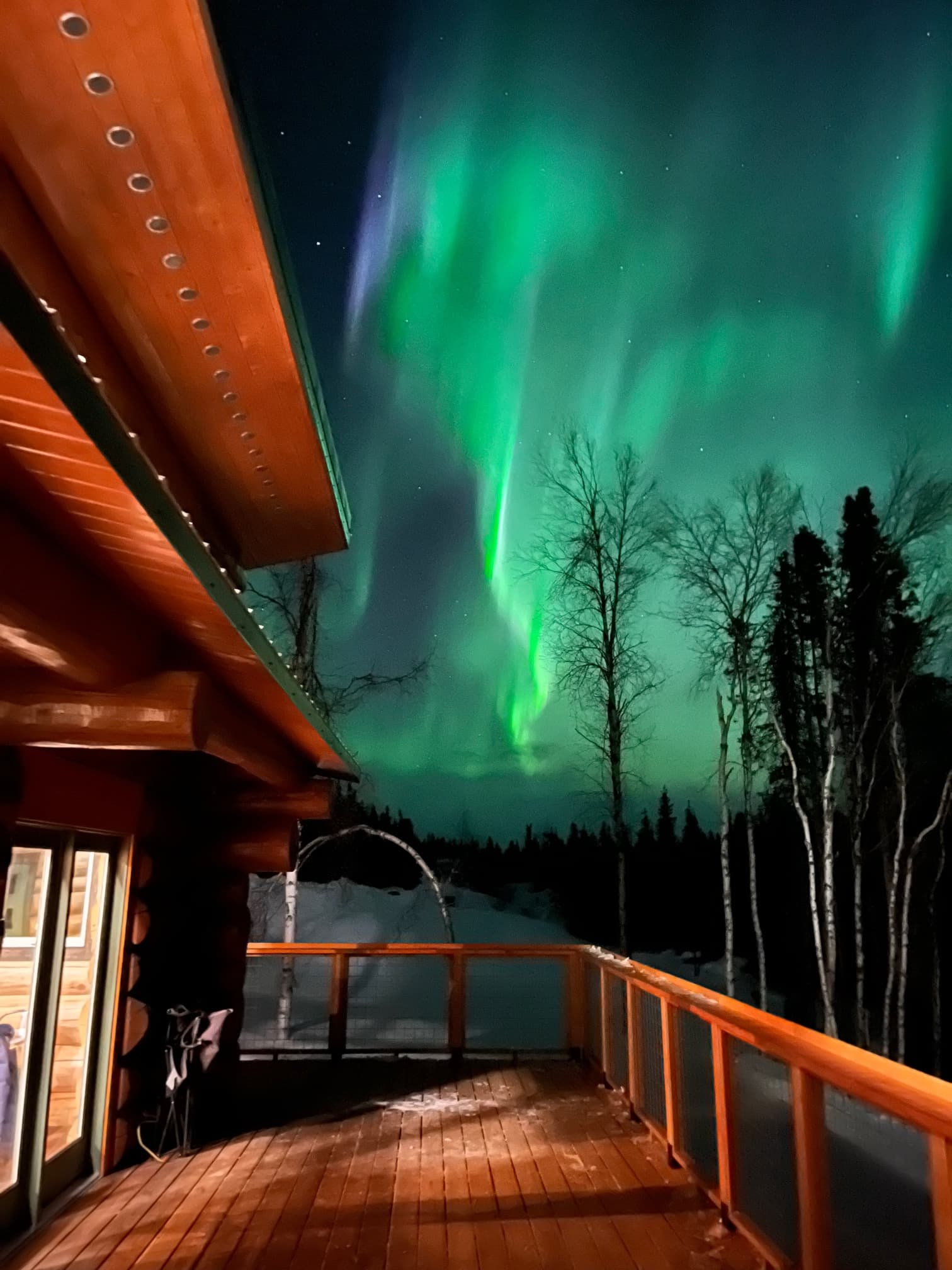 Aurora Viewing at Aufeis Eatery and Tavern in Fairbanks