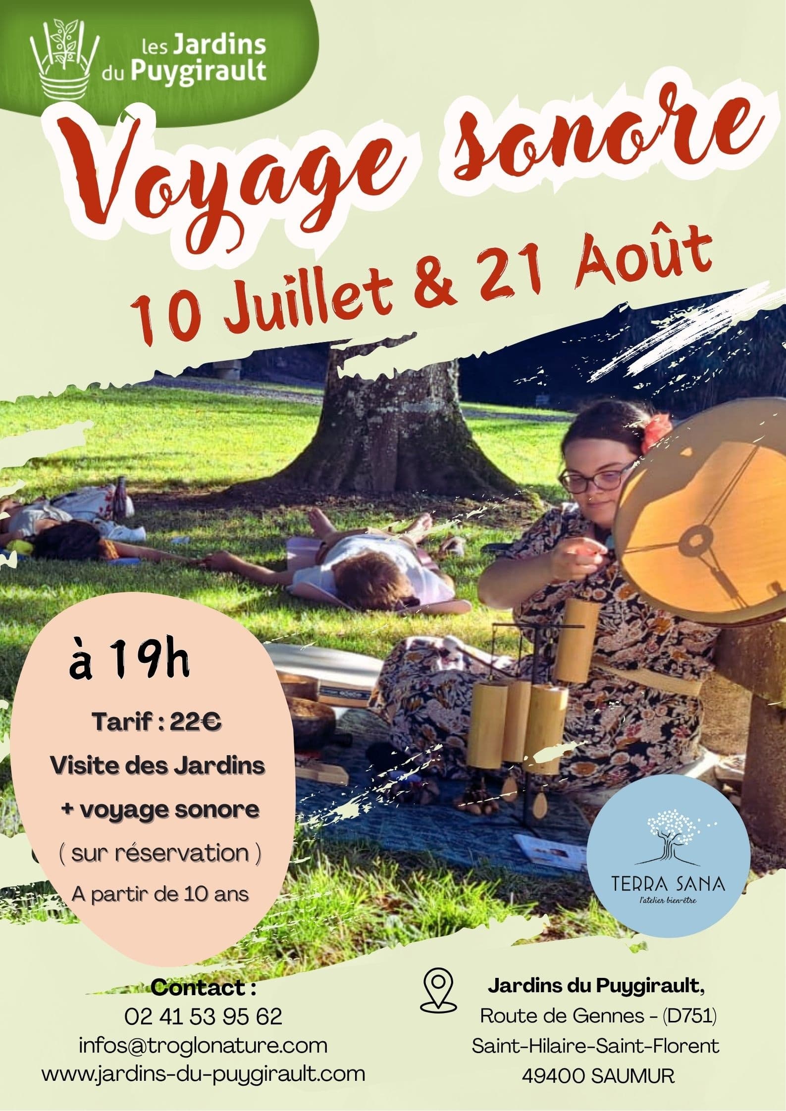 Water Activities & Voyage sonore at Jardins du Puygirault