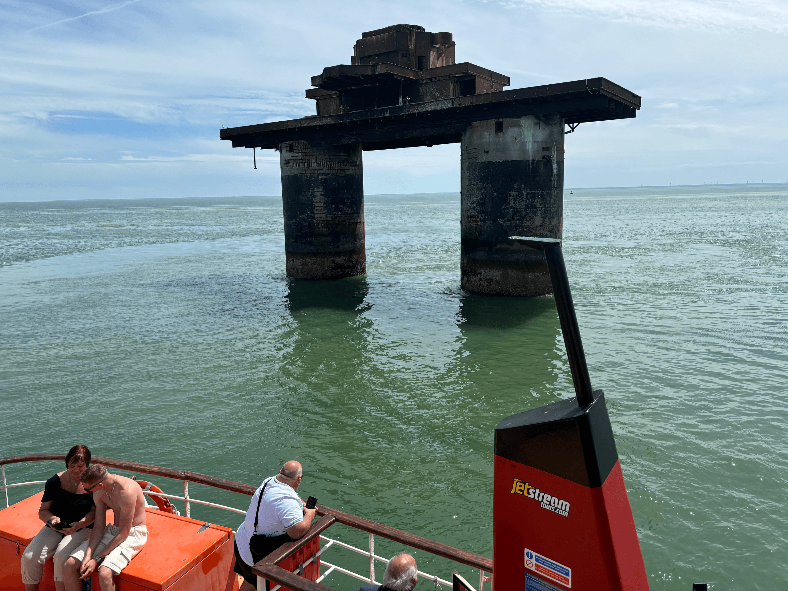 Maunsell Forts Cruise from Queenborough: Red Sand, Shivering Sand & Knock John Towers