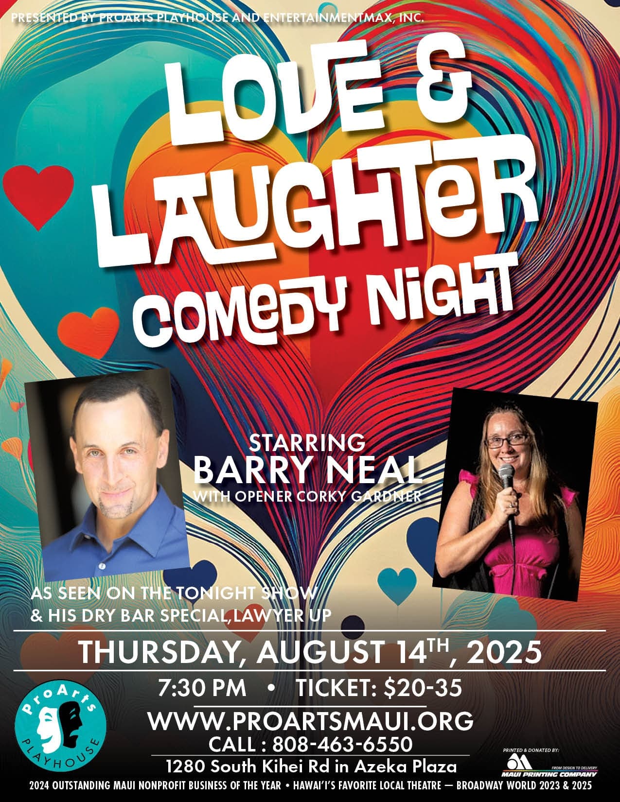 Jazz & Comedy Night at ProArts Playhouse