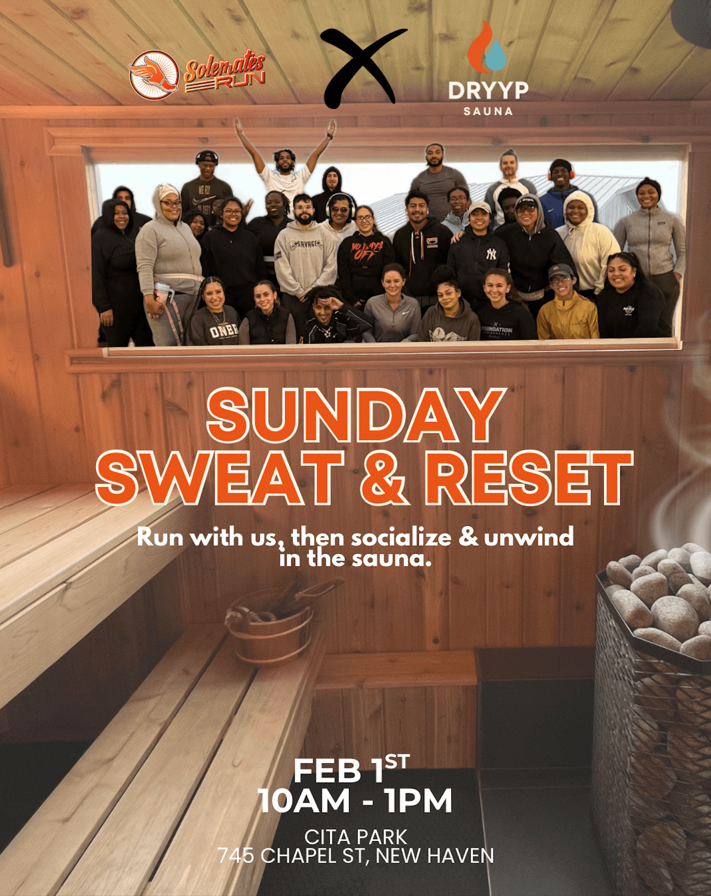 Sunday Sweat & Reset: New Haven Three-Mile Run with Wood-Fired Sauna & Urban Recovery photo 1