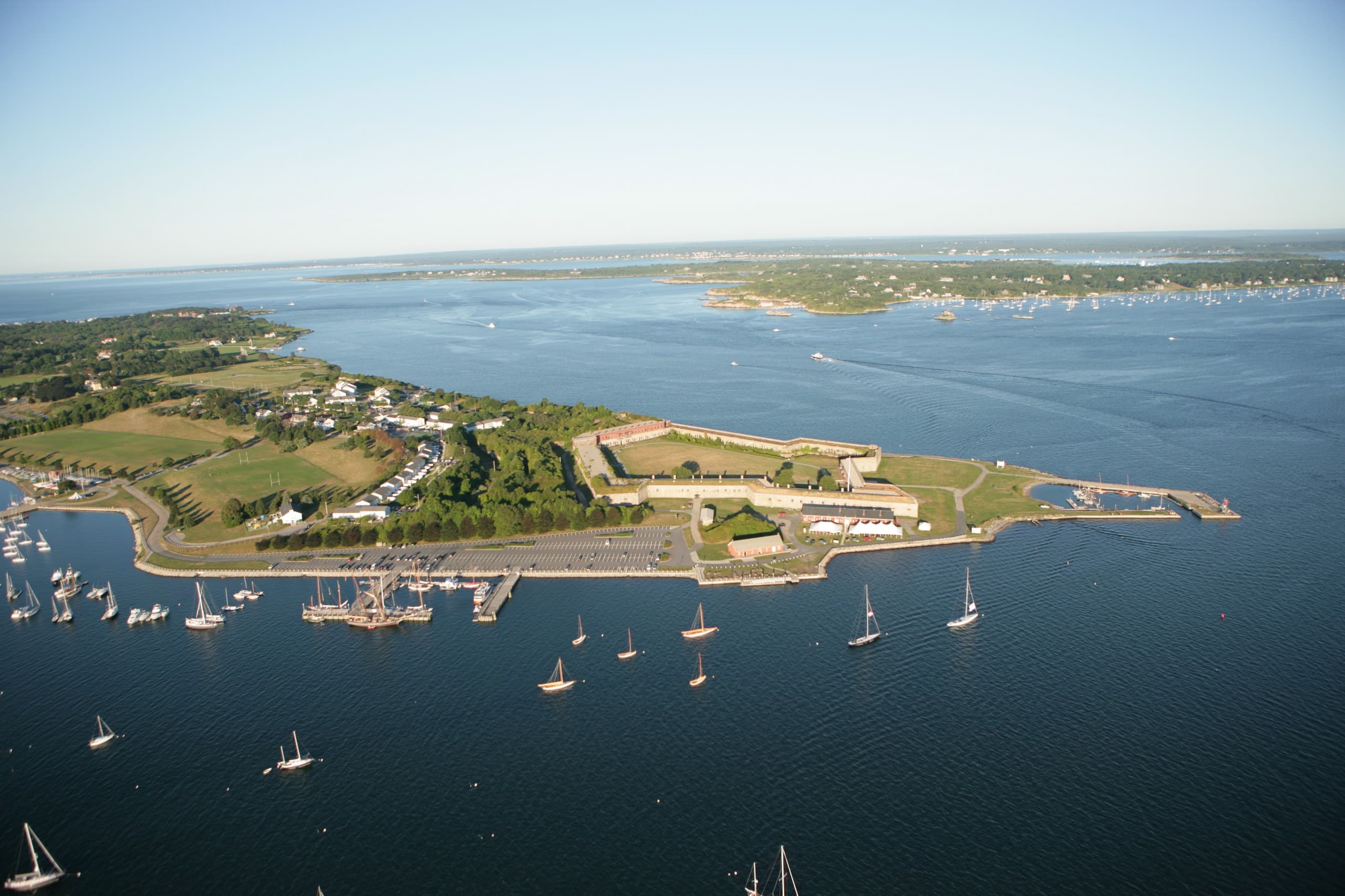 Newport Helicopter Tour to Fort Adams: Aerial Views and Fort Walking Tour