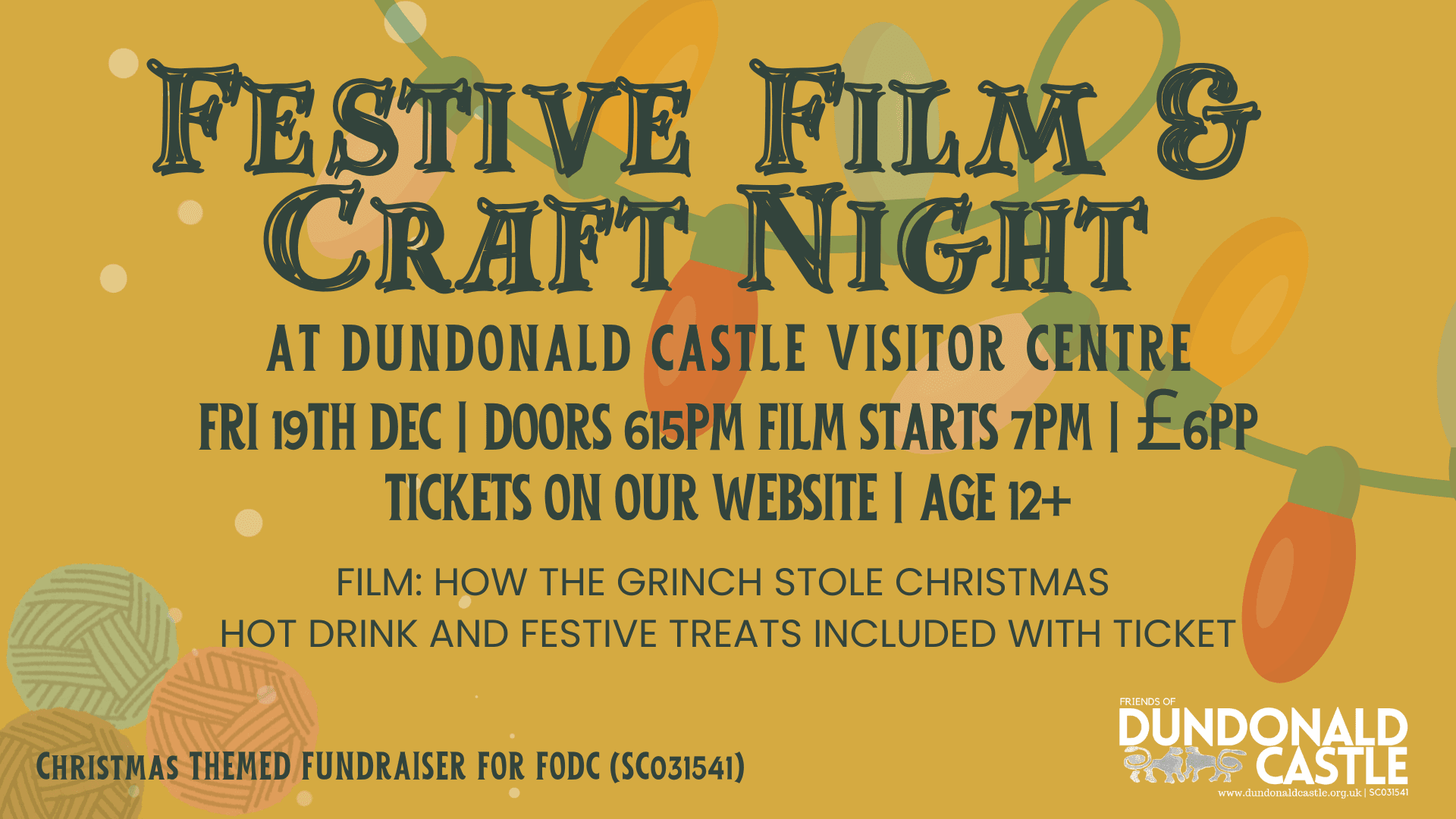 Cosy Festive Film and Craft Evening at Dundonald Visitor Centre