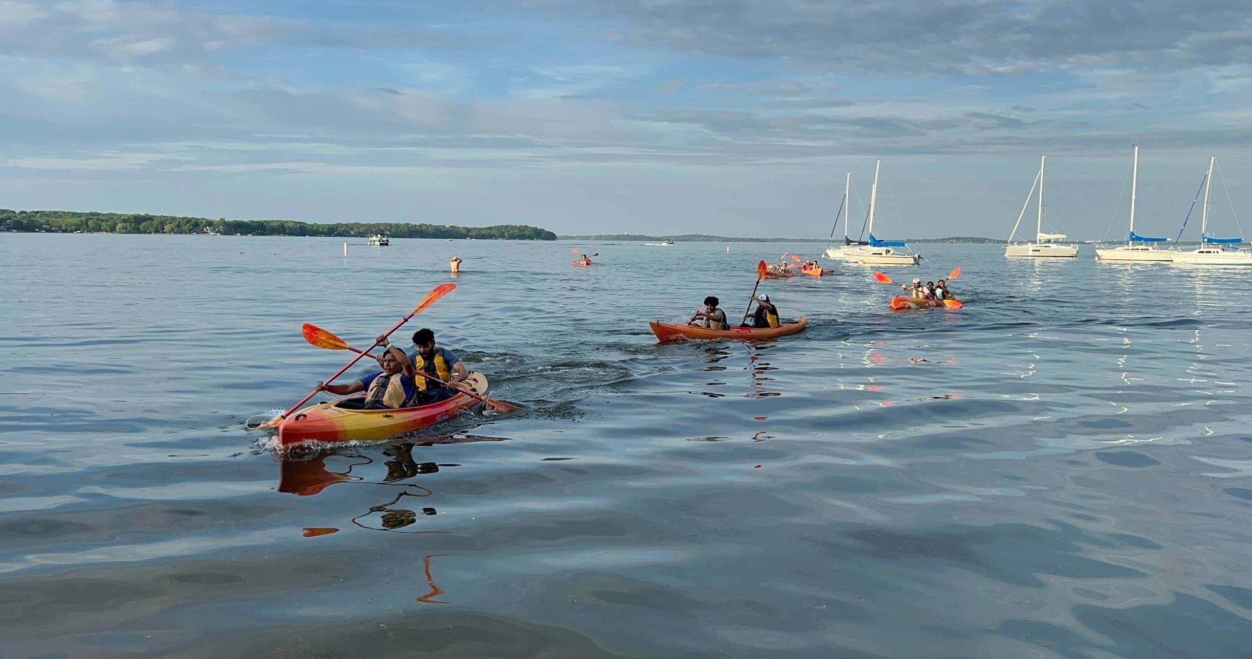Large Group Kayak Rentals on Lake Mendota in Middleton