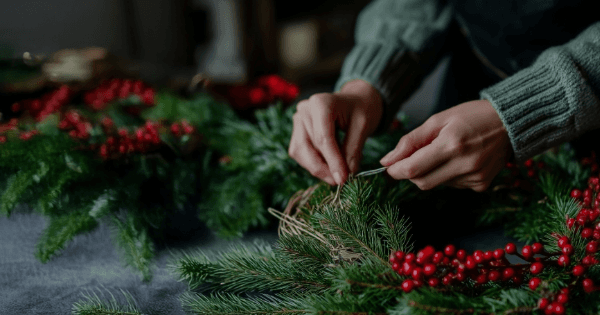 Christmas Wreath Workshop at Cyherbia Botanical Park — Make a Mediterranean Herb Wreath in Avgorou photo 1