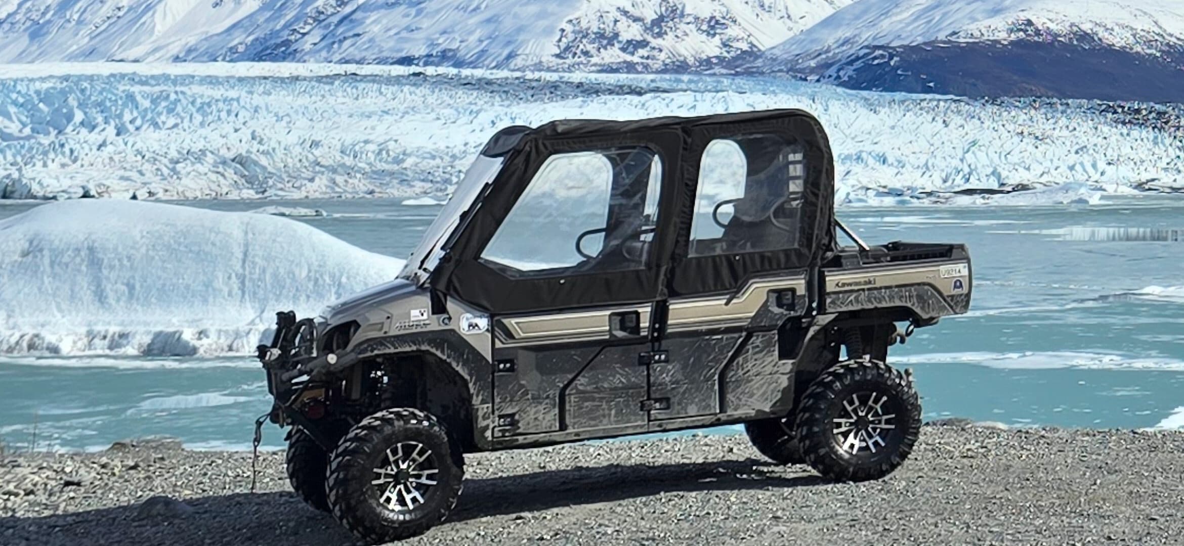 One Hour Tour: Heated Side-by-Side Glacier Views from Jim Creek, Palmer AK