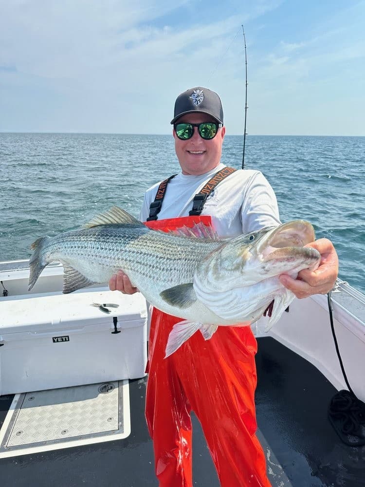 Striped Bass 4 Hour Charter: Early Morning Bass Fishing in Boston Harbor