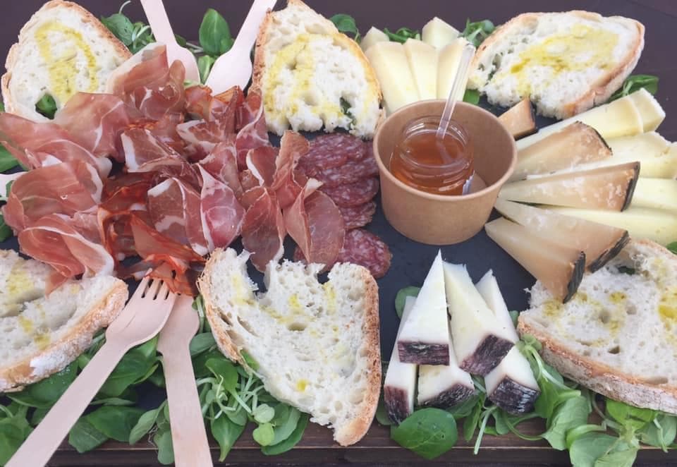 Italian charcuterie and cheese platter for Abruzzo food tasting