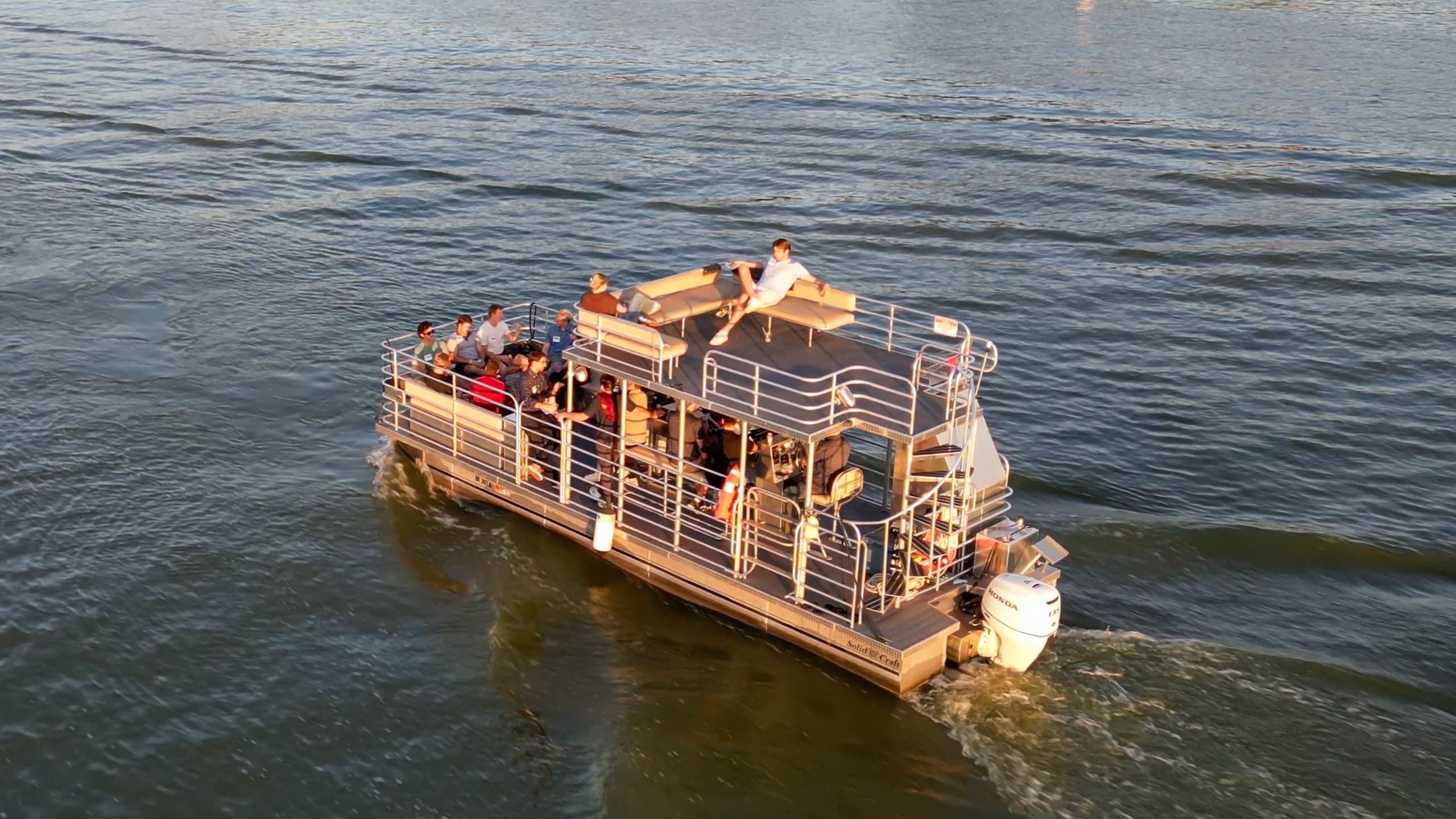 Two-Hour Party Cruise on the Excelsior Waterfront — Large LazyTap Pontoon