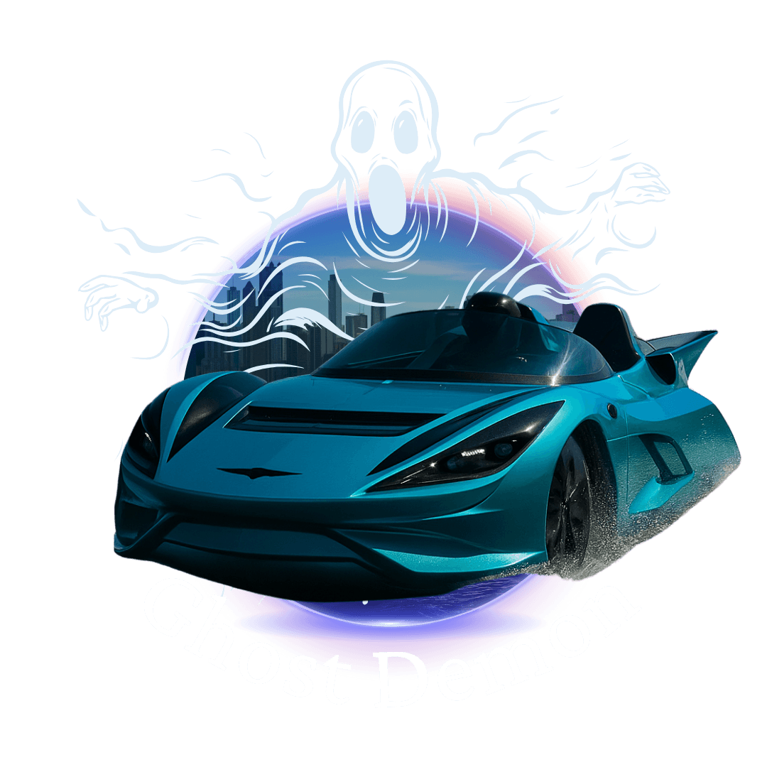 Adrenaline Water-Activities with Ghost Demon in Blue & Black Jet Car