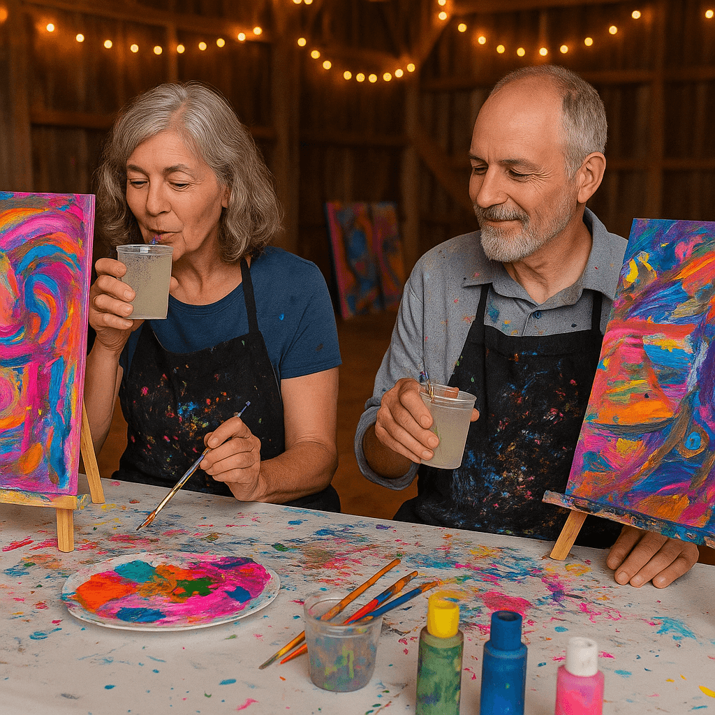 Abstract Art Workshop Experience in Boyne City, MI