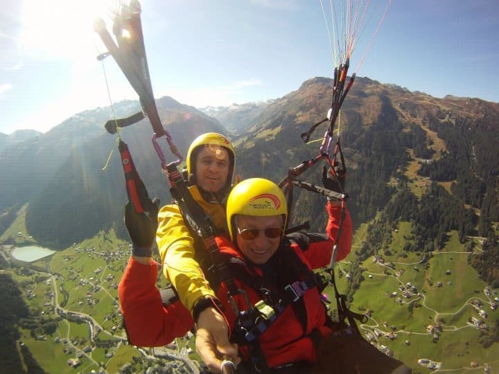 Mountain Sunset Paragliding with Montafon Adventures