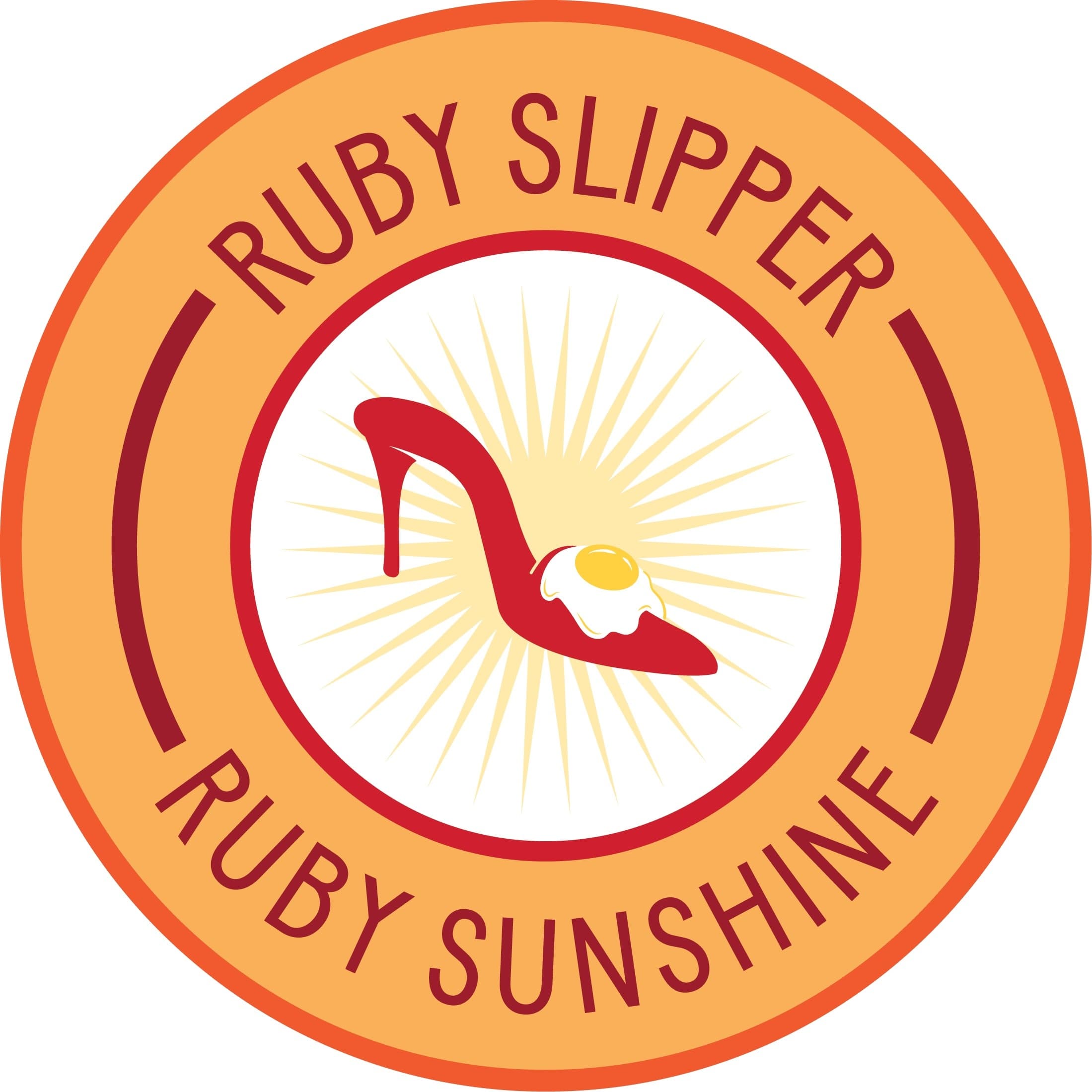 Ruby Slipper art studio circular logo for creative brand