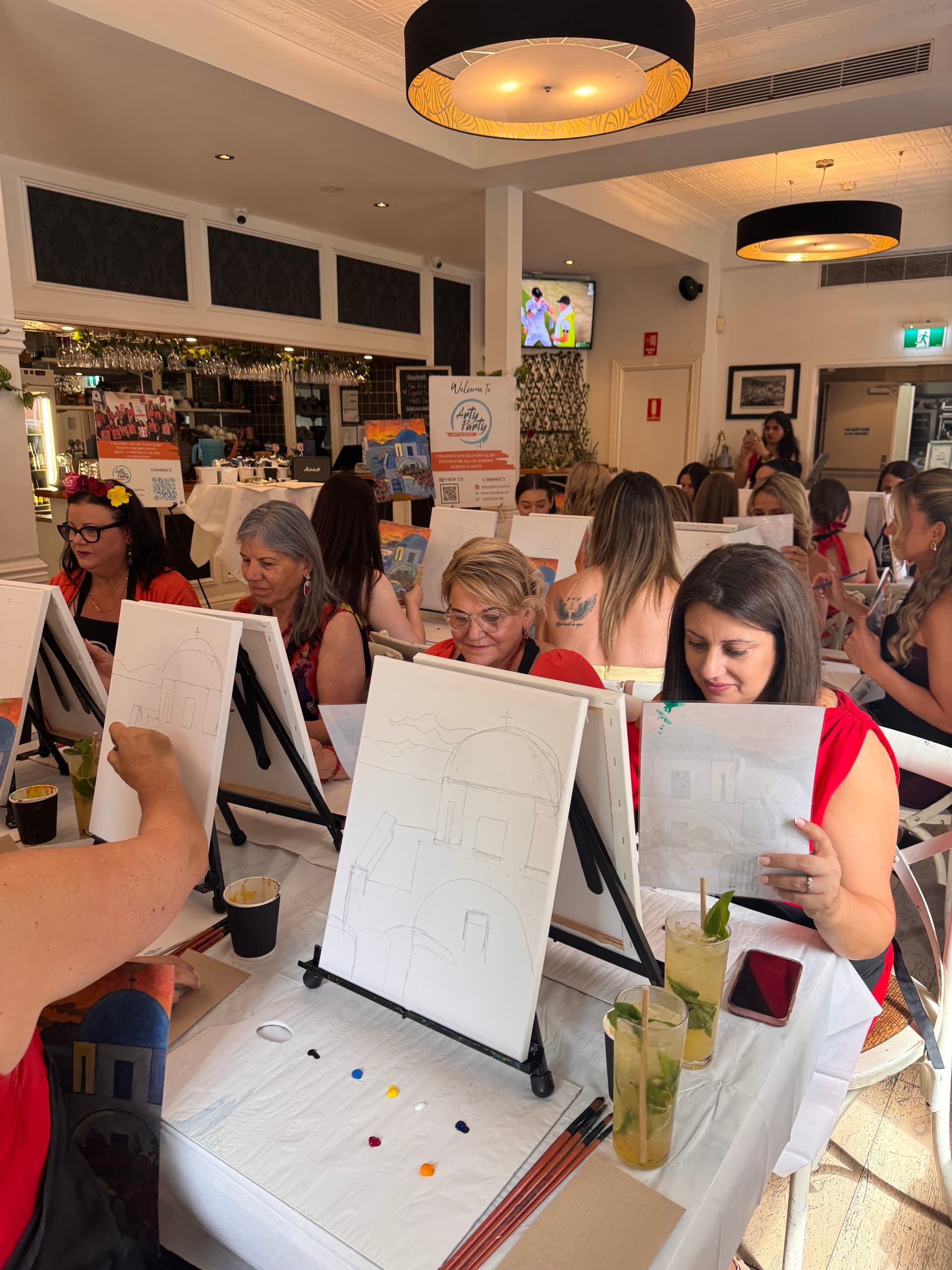 Social Paint & Sip at The Orchard Hotel, Chatswood — Two-Hour Guided Art Night