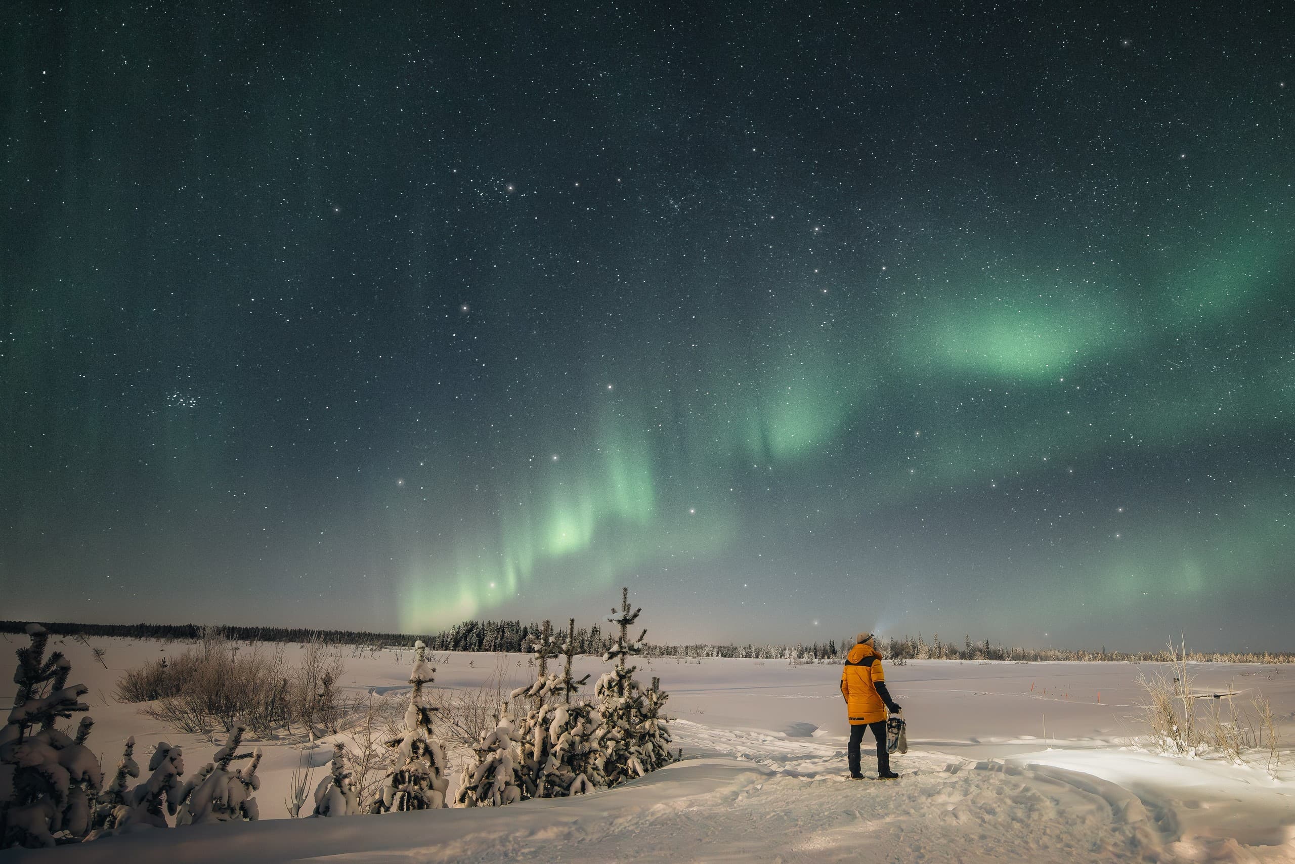 Moonlit Snowshoe: Northern Lights Chase in Sirkka, Lapland photo 2