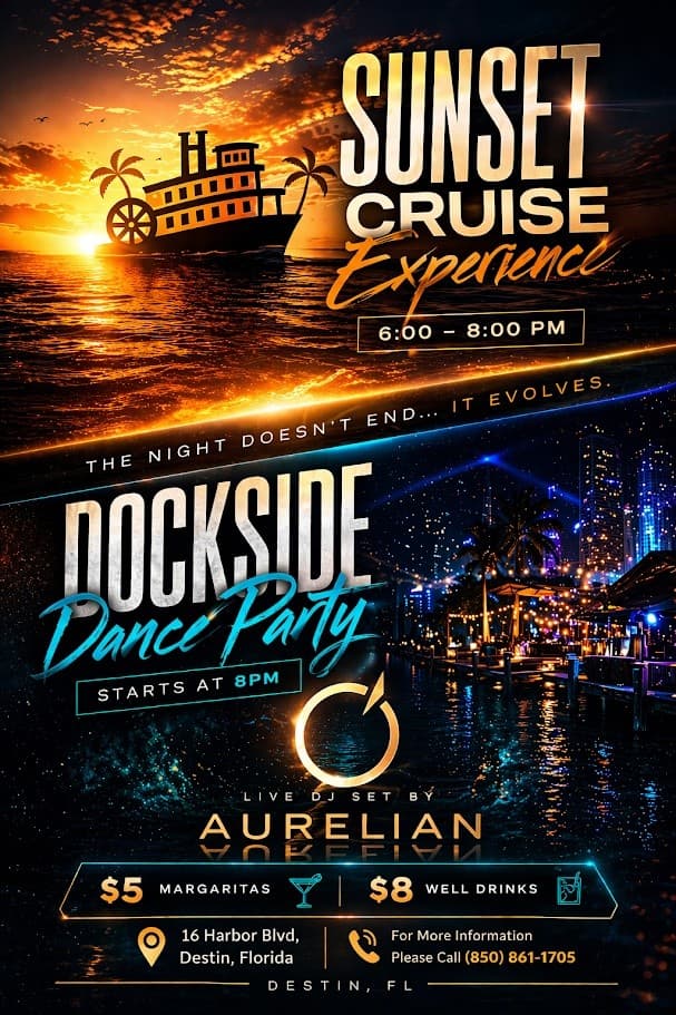Destin July 4th Sunset Dinner Cruise on Happy Life with DJ Aurelian photo 1