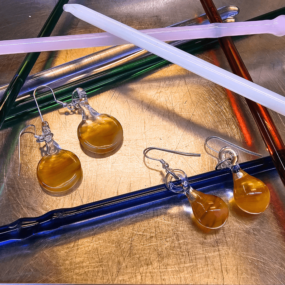 Glass Earring Class with Lake Superior Art Glass in Duluth