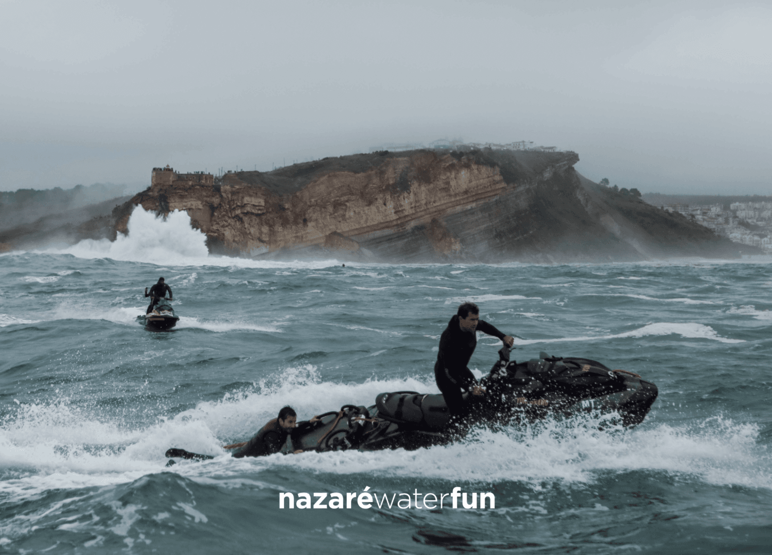 Nazaré Jet Ski Sled Thrills with Nazaré Water Fun