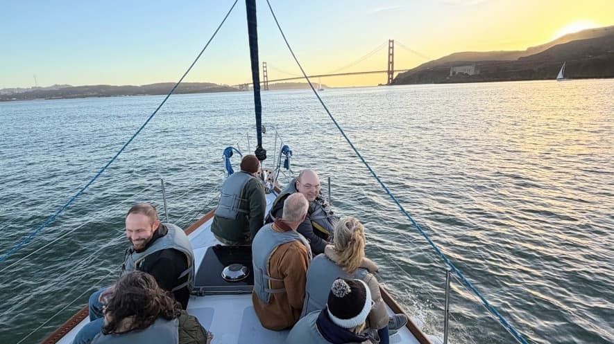Friday Night Sunset Sail from Sausalito aboard Osprey: Golden Gate Views, Alcatraz & Bay Wildlife