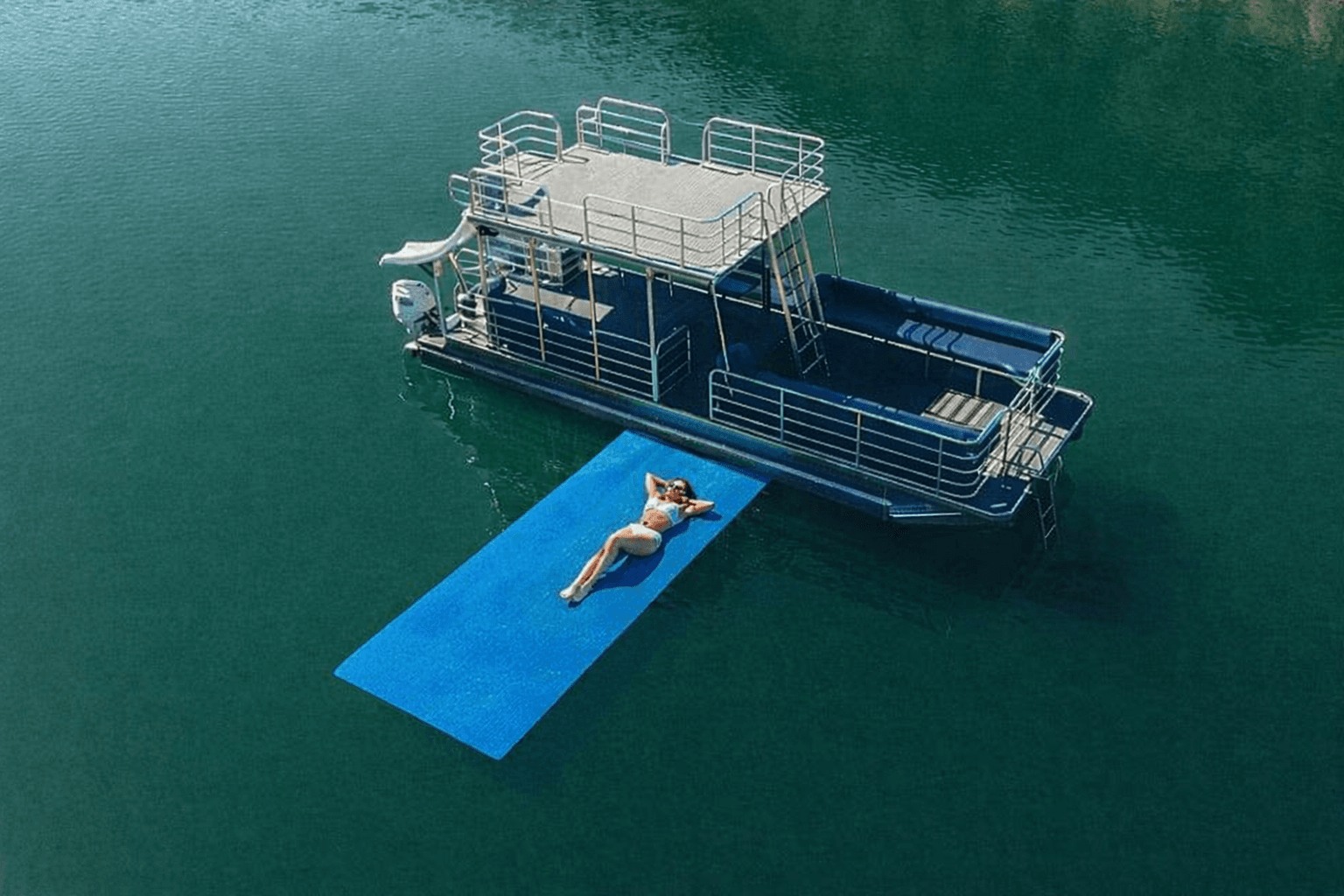 lake-austin-party-boat-double-decker-barge-2-slides-24-people photo 4