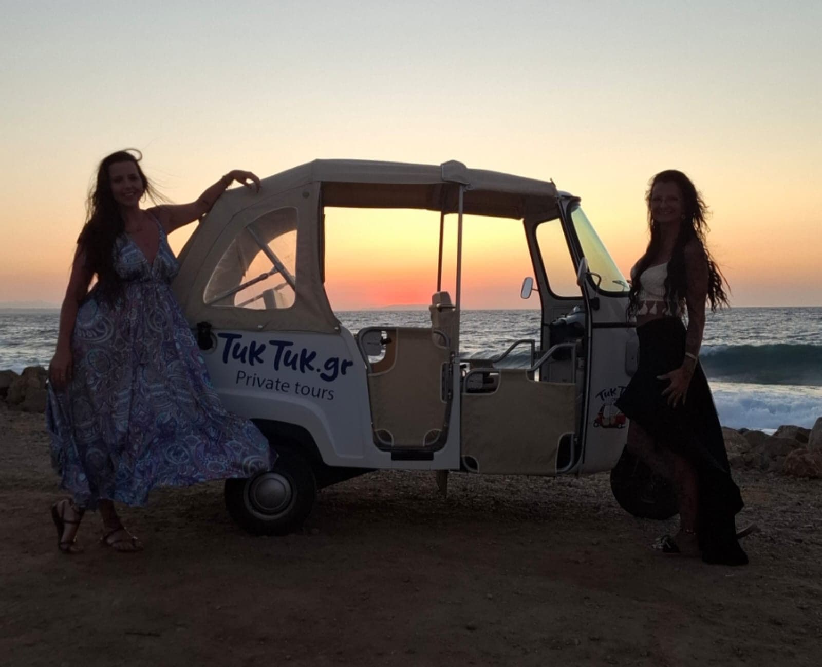 Tuk Tuk by Sunset: Olive Groves, Seaside Villages and Cretan Tastings from Malia