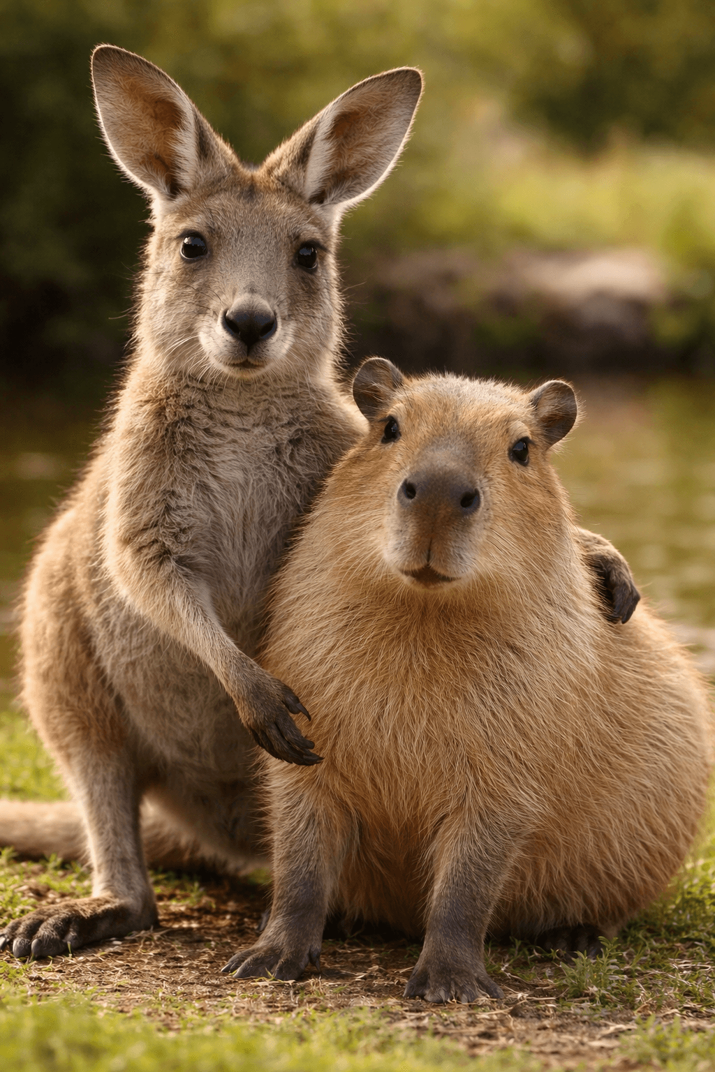 Gentle Giants Encounter: Kangaroo & Capybara at Scatter Joy Acres (Murray, NE)