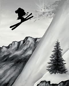 Fresh Powder: Guided Canvas Painting Workshop in Woodbury, MN