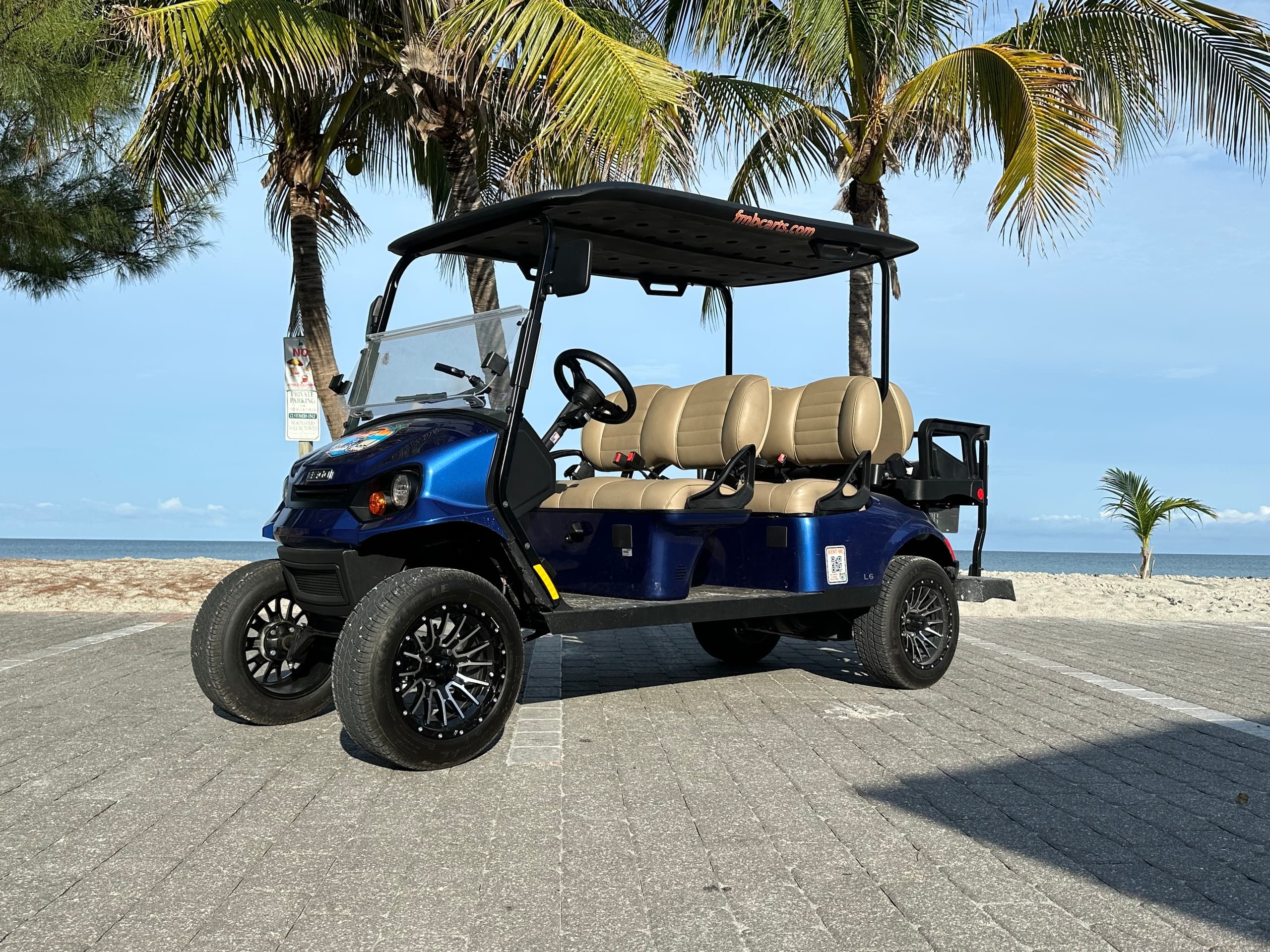 Golf Cart Rentals at Beach Carts of FMB for Coastal Tours