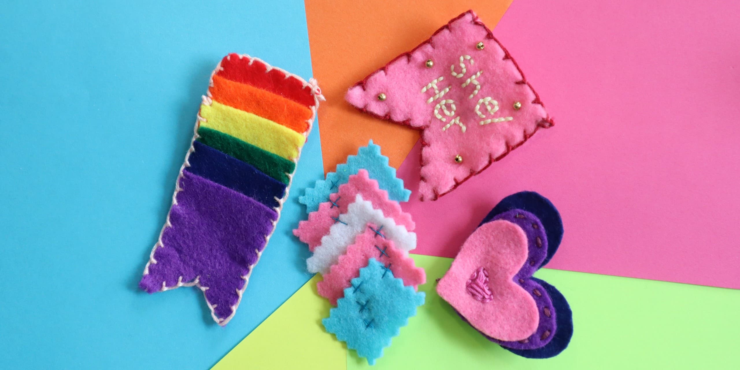 Nottingham Pride Felt Badge Workshop — Make a Rainbow Felt Brooch (24–26 July) photo 4