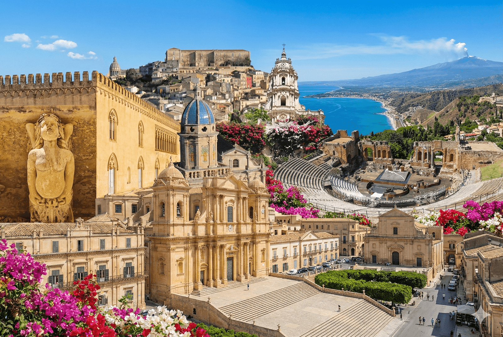 8-Day Sicily Tour: Mt Etna, Baroque Towns & Isola Bella