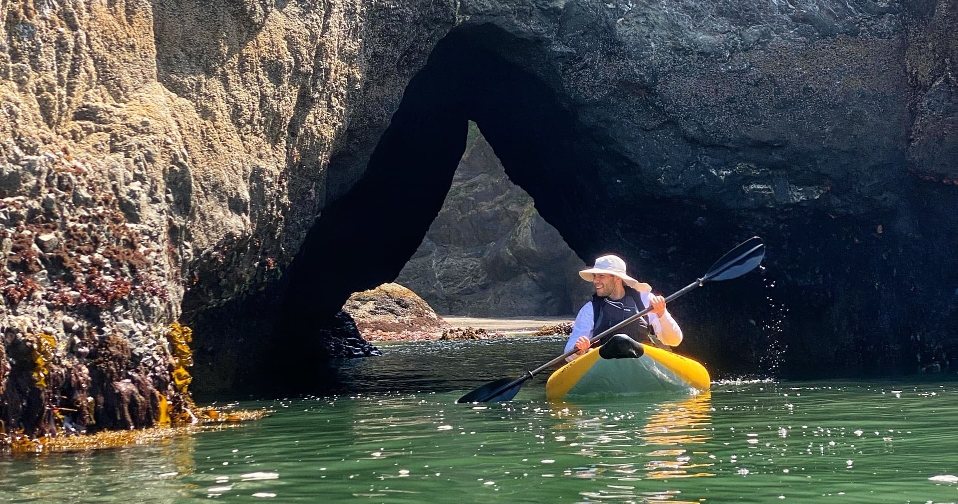 Sea Kayaking Adventure at Arches & Secret Beach